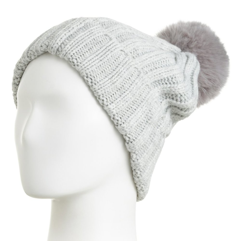 VINCE CAMUTO Faux Fur Pom Beanie